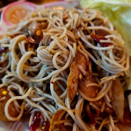 ตำขนมจีนคอหมูย่าง