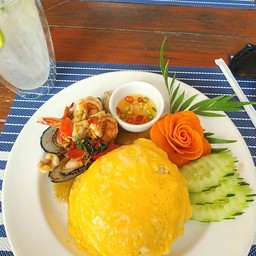 ข้าวหน้าไช่ข้นกุ้งพริดขี้หนูสวน