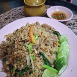 [อร่อยซ่ากับโค้ก] ข้าวผัดหมูโบราณ +  โค้ก ออริจินัล (ขวด)