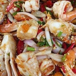ตำปูม้า + กุ้งสุก
