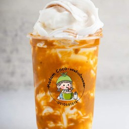 มะพร้าวน้ำหอมปั่นนมสด เนยถั่ว