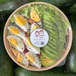 สลัดผักไข่ + อโวตามฤดูกาล (กล่องใหญ่)