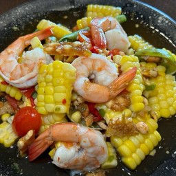 ตำไทยข้าวโพดกุ้งสุก