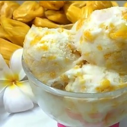 ไอศครีมกะทิโบราณ ใส่ขนุน