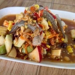 ตำผลไม้กุ้งสด