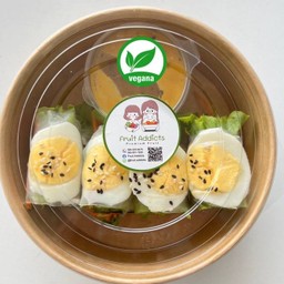 L10 สลัดโรลไข่ต้มวีแกน (Egg, Spring Roll) กล่องใหญ่