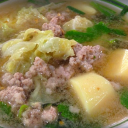 แกงจืดเต้าหู้หมูสับ