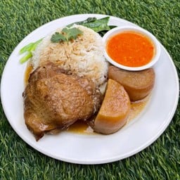ข้าวหน้าไก่ ข้าวไก่อบ ร้าน Chicky Chubby