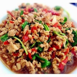 ข้าวราดกระเพราหมูสับ