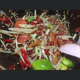 ตำลาว(ไม่ใส่น้ำตาลไม่ใส่ปู)