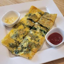 โรตีผักโขมอบชีส