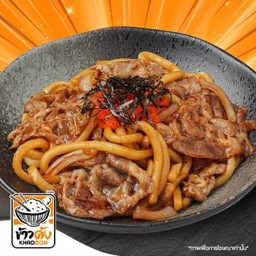 อูด้งหมูผัดซอสญี่ปุ่น