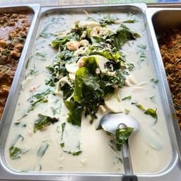 ใบเหลียงต้มกะทิยอดมะพร้าวกุ้ง (หากินยากเมณูบ้านๆ)