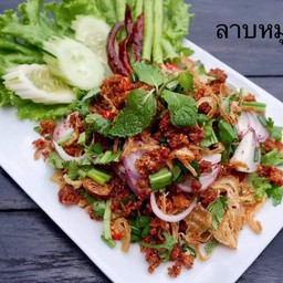 ลาบหมูทอด