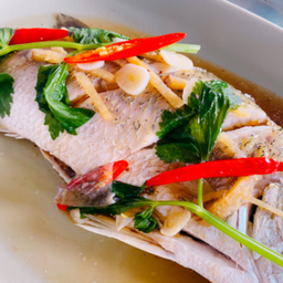 ปลากระพงนึ่งซีอิ้ว