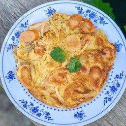 ไข่เจียวไส้กรอก(ไม่มีข้าว)