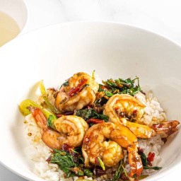 ข้าวกะเพรากุ้ง ธรรมดา