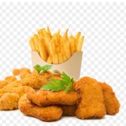 เฟรนฟราย ไก่นัตเกต  4ชิ้น