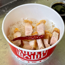 ข้าวหน้าหมูกรอบ