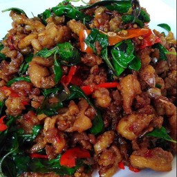 กะเพราเป็ดราดข้าว