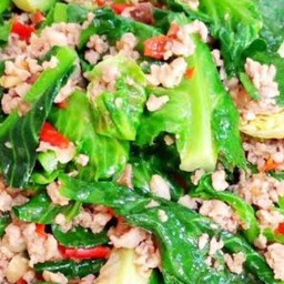 ข้าวราดแขนงหมูสับ