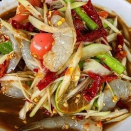 ตำกุ้งสด