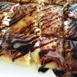 โรตีใส่ไข่+ช็อคโกแลต