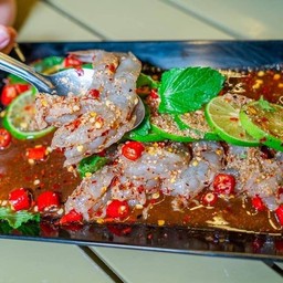 ยำมะนาวกุ้งสด