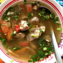 ต้มแซ่บกระดูกหมูอ่อน