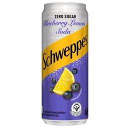 Schweppes Zero Sugar Blueberry Lemon Soda 330Ml