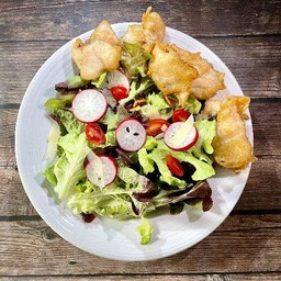 A05 สลัดปลากะพง(Deep fried sea bass salad)