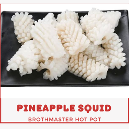 ปลาหมึกสับปะรดหั่นชิ้น (4 ชิ้น)