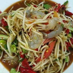 ตำกุ้งสด