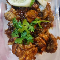 หมูหวานราดข้าว