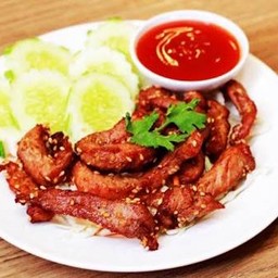 หมูทอดน้ำมันงา