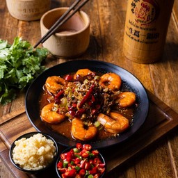 กุ้งผัดหมาล่า