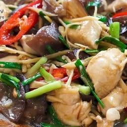 ไก่ผัดพริกขิง(กับข้าว)