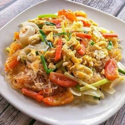 ผัดวุ้นเส้น (กับข้าว)