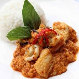 ข้าวหน้าห่อหมกขยี้ทะเล