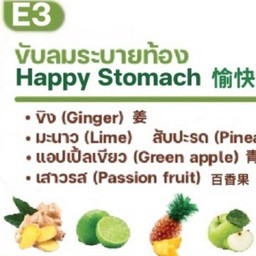 E3 ขับลมระบายท้อง ขิง มะนาว สับปะรด แอปเปิ้ลเขียว เสาวรส
