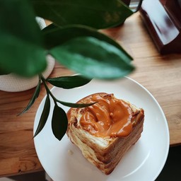 ปังแพกลมปิ้ง 1 ลูก สังขยาชาไทยทะลัก 30฿