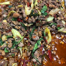 ข้าวกะเพราเป็ด+ไข่ดาว