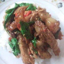 ข้าวกระเพราหมูกรอบ