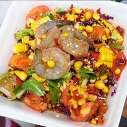 ตำข้าวโพดกุ้งสด