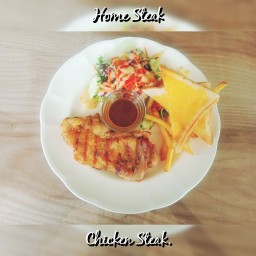 สเต๊กไก่ซอสพริกไทยดำ