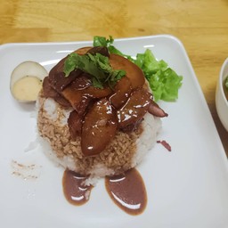 ข้าวหมูกรอบ เป็ดย่าง
