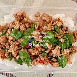 ข้าวราดผัดกะเพราหมูสับ