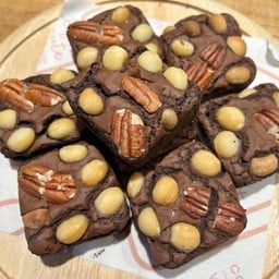 Macadamia Peacan Chocolate Fudge Brownie