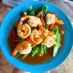 บล๊อคโคลี่กุ้งสด