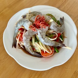 ตำกุ้งสด